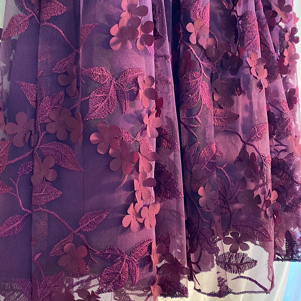 TRIXXI brand dark purple spaghetti strap dress - Picture 3 of 4